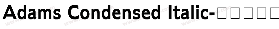 Adams Condensed Italic字体转换